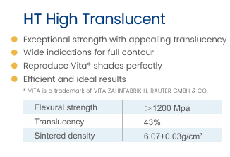 HT Zirconia Disc High Translucent NOBILCAM the highest level of color accuracy