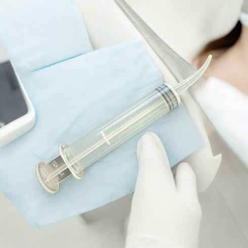 ERAFINE 412 Disposable Utility Syringe, Dental Oral Irrigation Craft 12cc Curved Tip 12cc 50pcs/Bag