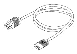 Power Cord (7A @ 125VAC, 8 ft.)