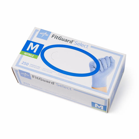 Medline FitGuard Select Nitrile Exam Gloves MEDIUM - 4 box of 250 ( case 1000