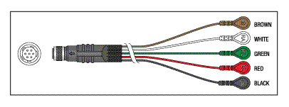 Holter Cable - 5 Lead Fixed Snap