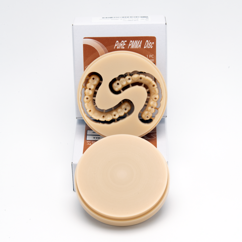 PuRE PMMA DISC 98mm Diameter Thickness 25mm CAD CAM Dental All Shades