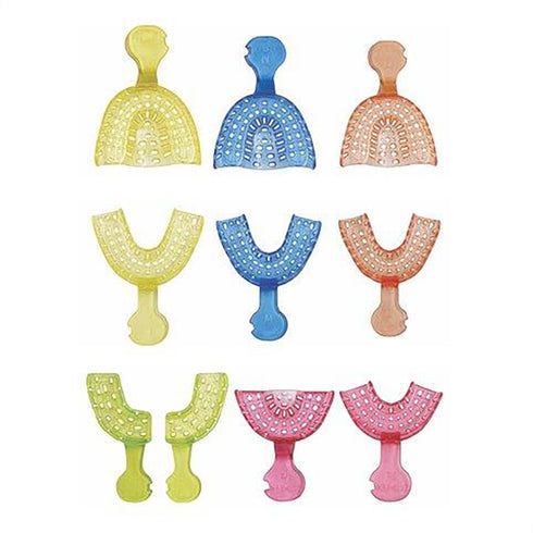 Perforated Transparent Impression Trays Upper Lower All sizes 12pcs/Bag