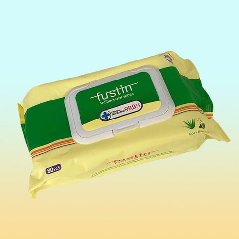 Fustin Hygiene Antibacterial Wipes Effective Sterilization 99.9% - 80 PCS