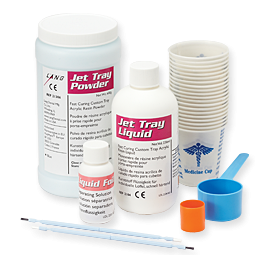 Jet™ Tray 600 g Package Nonstick Self Curing Acrylic Resin for Superior Custom Trays (600 g powder/236 mL liquid)
