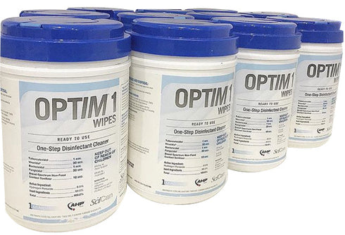 OPTIM 1 One-Step Disinfectant Wipes 160 Sheets - 6" x 7"