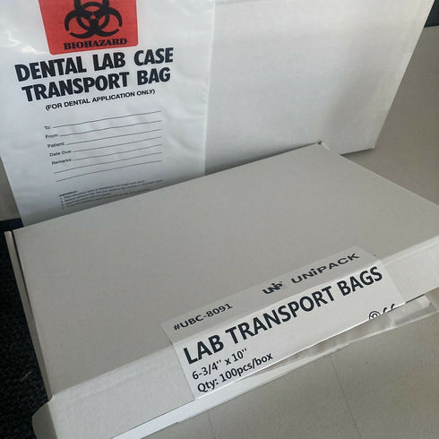 Dental Lab Case Transport Bag Biohazard Bag Name Tags Adhesive Closure 100pcs/Box